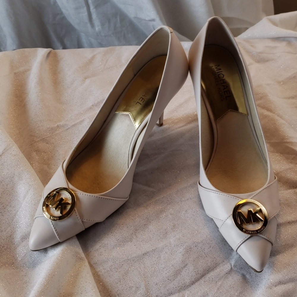 Michael Kors White Heels Size 6.5